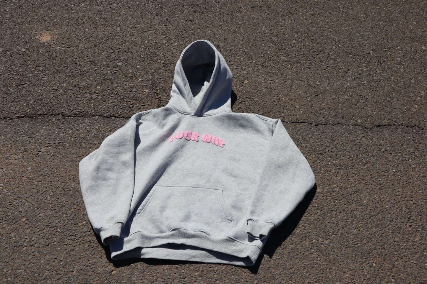 Grey and Pink Hoodie